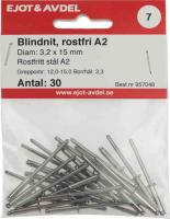 Blindnit Standard SB-pack, rostfritt stål